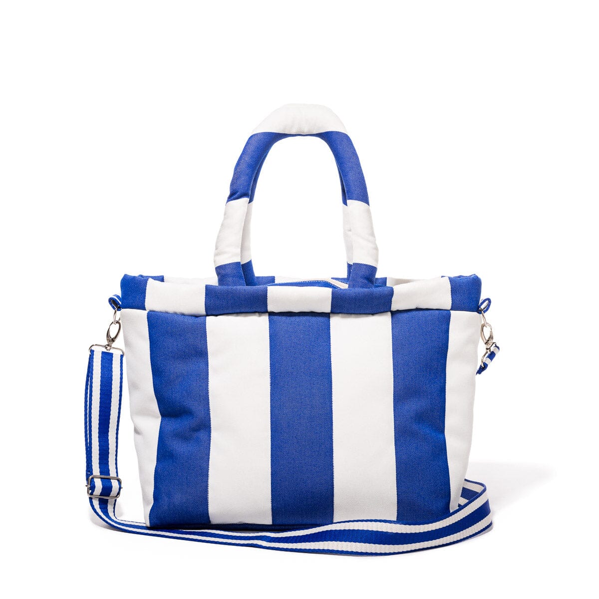 The Cloud Cooler Tote Bag - Crew Mediterranean Blue Stripe Cloud Cooler Tote Bag Business & Pleasure Co. 