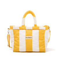 The Cloud Cooler Tote Bag in Crew Mimosa Yellow Stripe