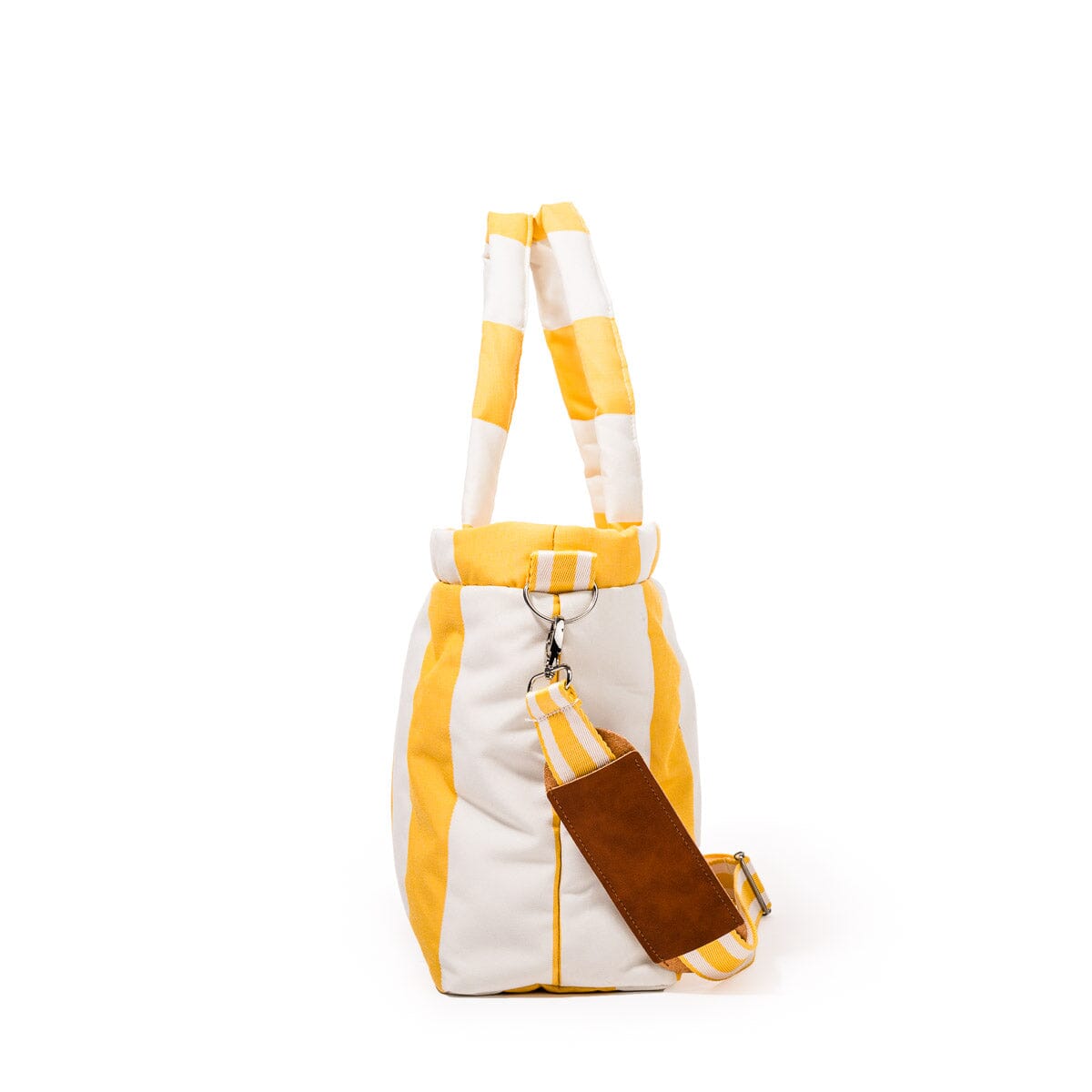 The Cloud Cooler Tote Bag - Crew Mimosa Yellow Stripe Cloud Cooler Tote Bag Business & Pleasure Co. 