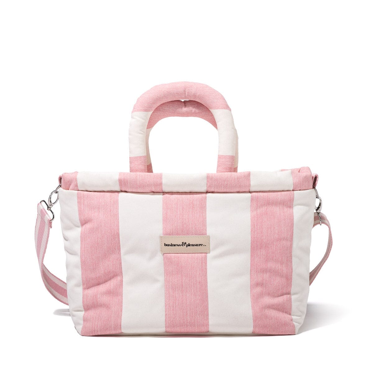 The Cloud Cooler Tote Bag Business & Pleasure Co. Crew Pink Stripe 