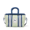 The Cloud Cooler Tote Bag x Julia Berolzheimer in Green Stripes B&P Co. x Julia Berolzheimer 