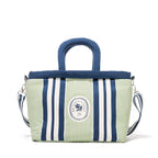 The Cloud Cooler Tote Bag x Julia Berolzheimer in Green Stripes B&P Co. x Julia Berolzheimer 