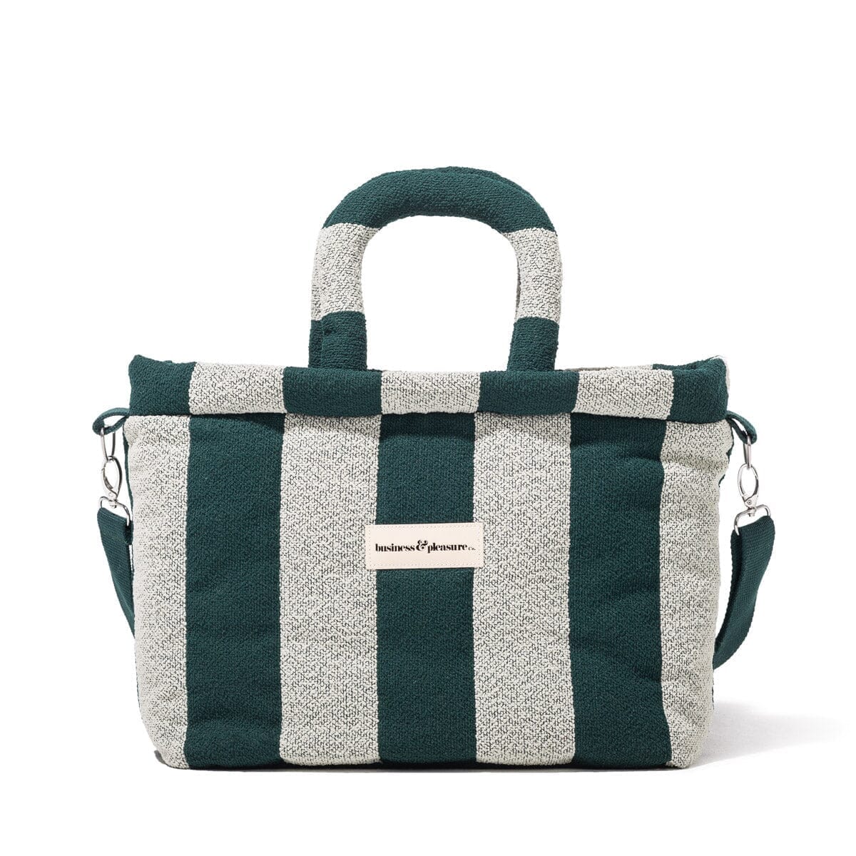 The Cloud Cooler Tote Bag Business & Pleasure Co. Terry Green Stripe 