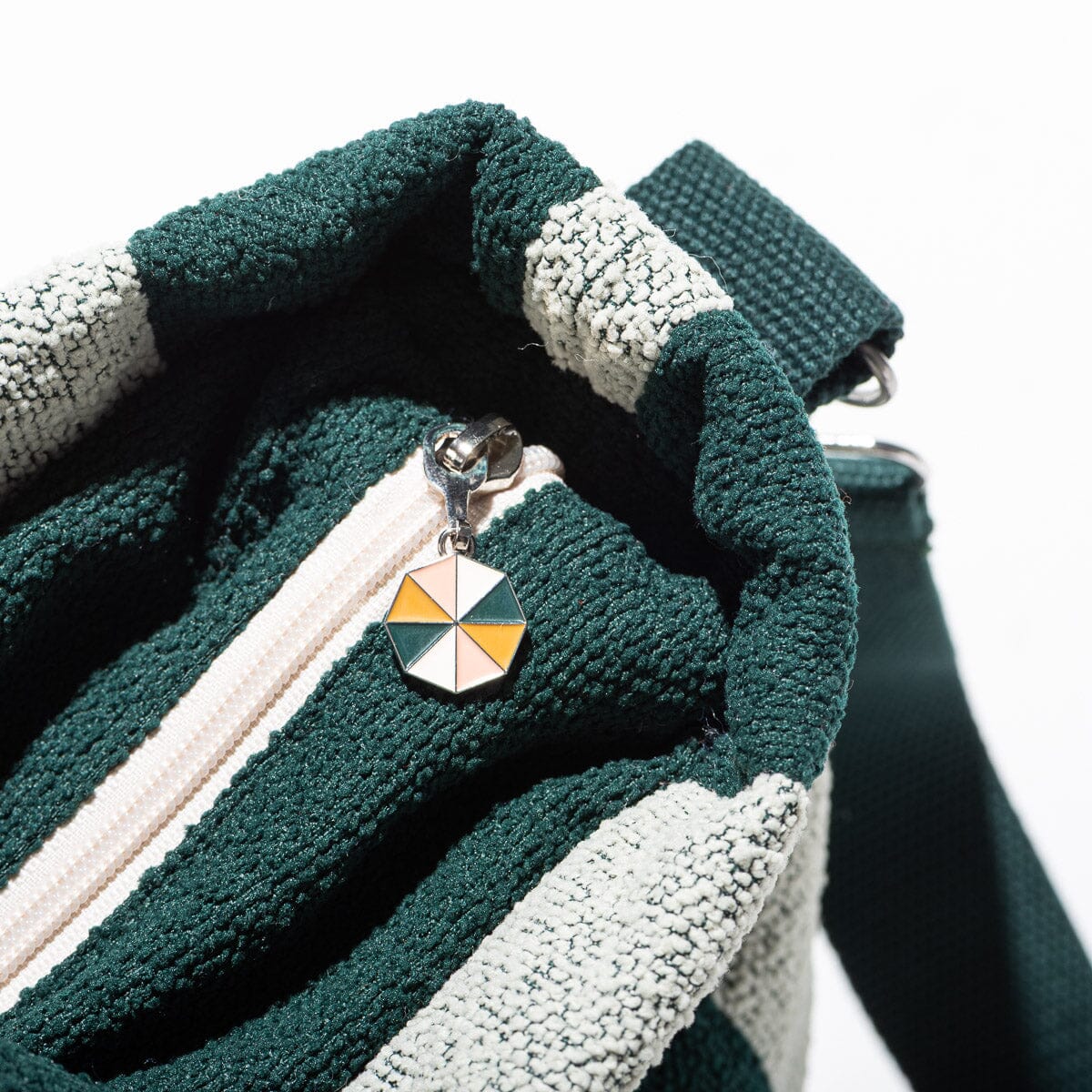 The Cloud Cooler Tote Bag - Terry Green Stripe Cloud Cooler Tote Bag Business & Pleasure Co. 