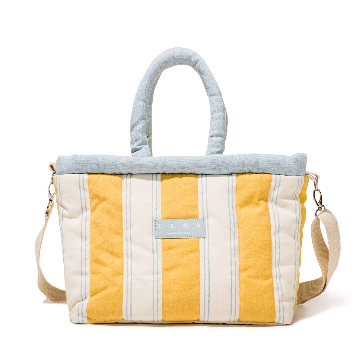 The Cloud Cooler Tote Bag - Tuuli Stripe Yellow Cloud Cooler Tote Bag Business & Pleasure Co. 