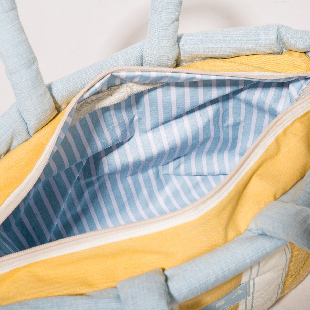 The Cloud Cooler Tote Bag - Tuuli Stripe Yellow Cloud Cooler Tote Bag Business & Pleasure Co. 