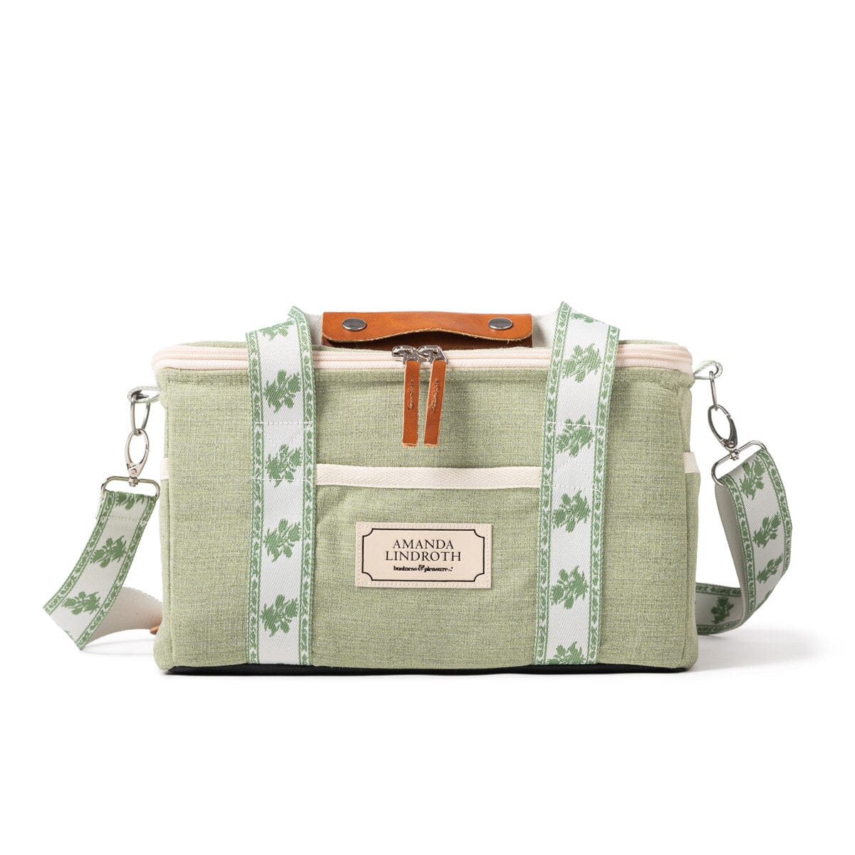 The Premium Cooler Bag x Amanda Lindroth Business & Pleasure Co. Jaipur Green 