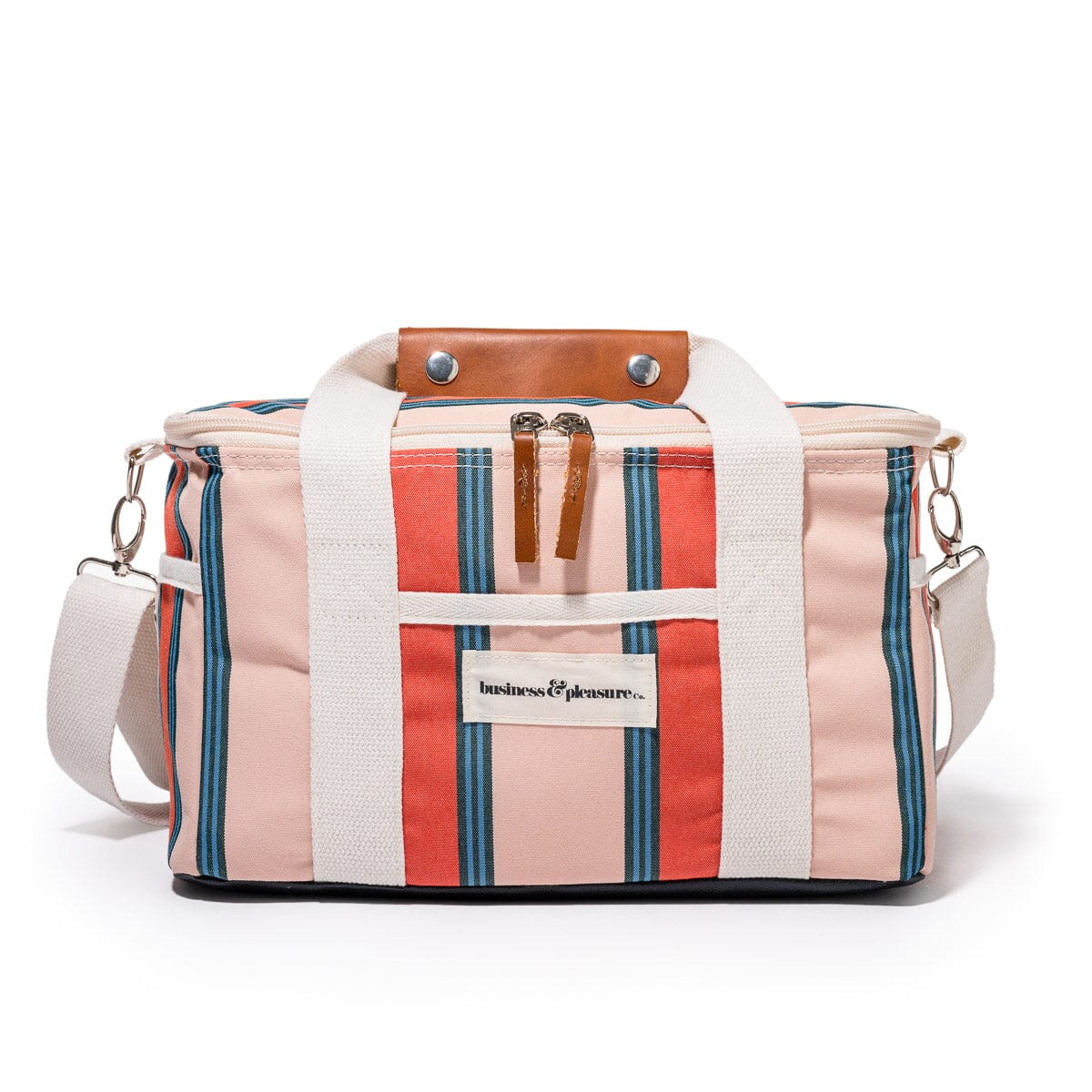 The Premium Cooler Bag - Bistro Dusty Pink Stripe Premium Cooler Business & Pleasure Co 