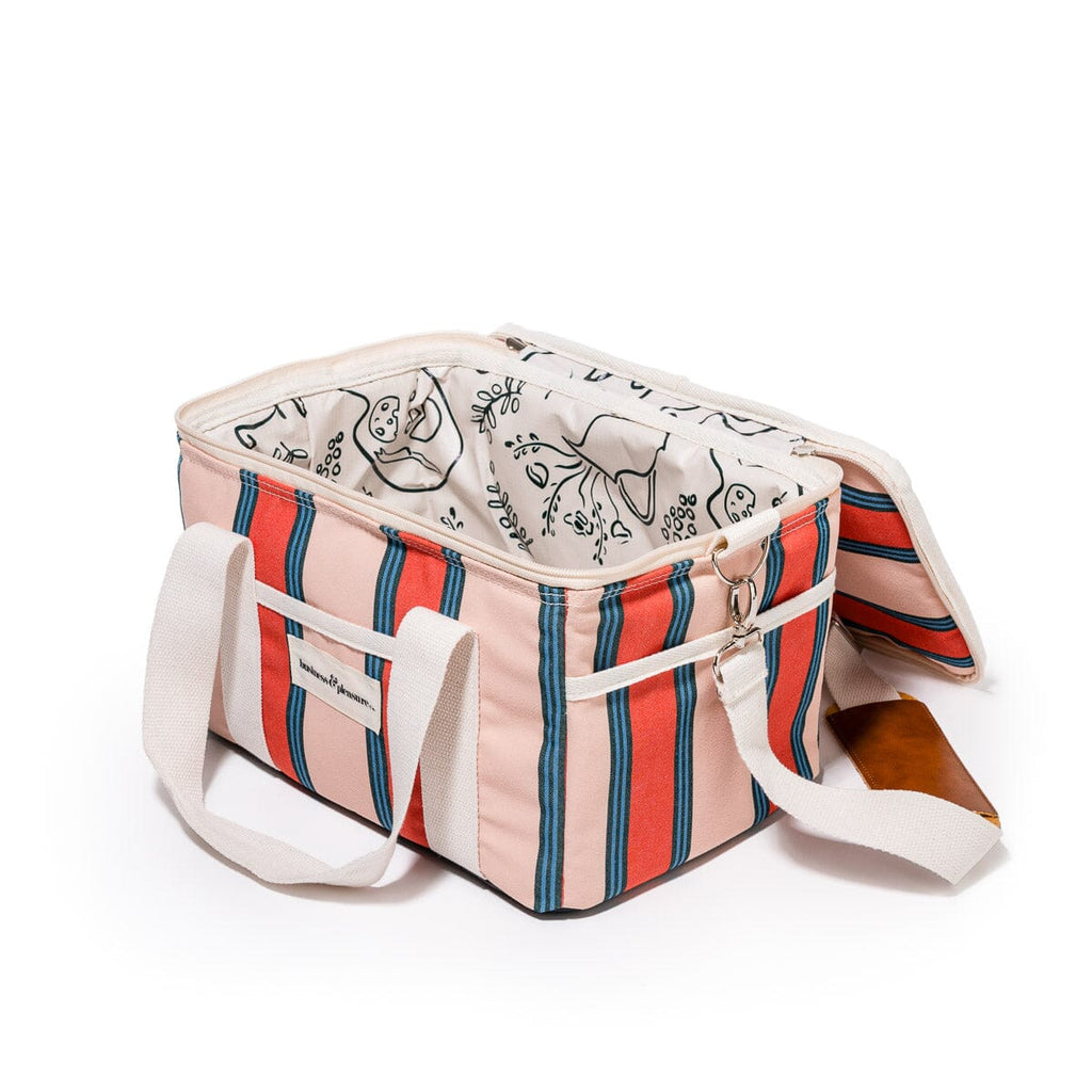 The Premium Cooler Bag - Bistro Dusty Pink Stripe Premium Cooler Business & Pleasure Co 
