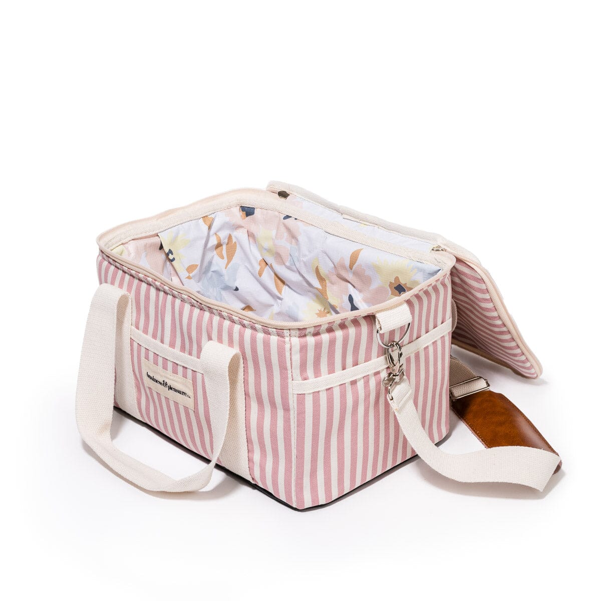 The Premium Cooler Bag - Lauren's Pink Stripe Premium Cooler Business & Pleasure Co 