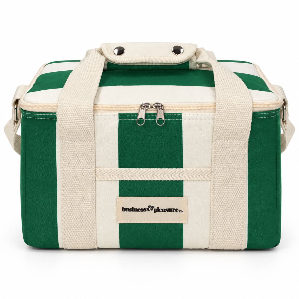 The Holiday Cooler Holiday Cooler Business & Pleasure Co. Crew Canyon Green Stripe 