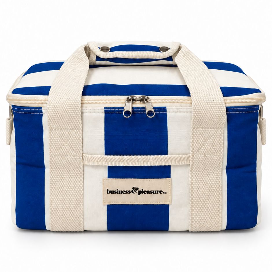 The Holiday Cooler Holiday Cooler Business & Pleasure Co. Crew Mediterranean Blue Stripe 
