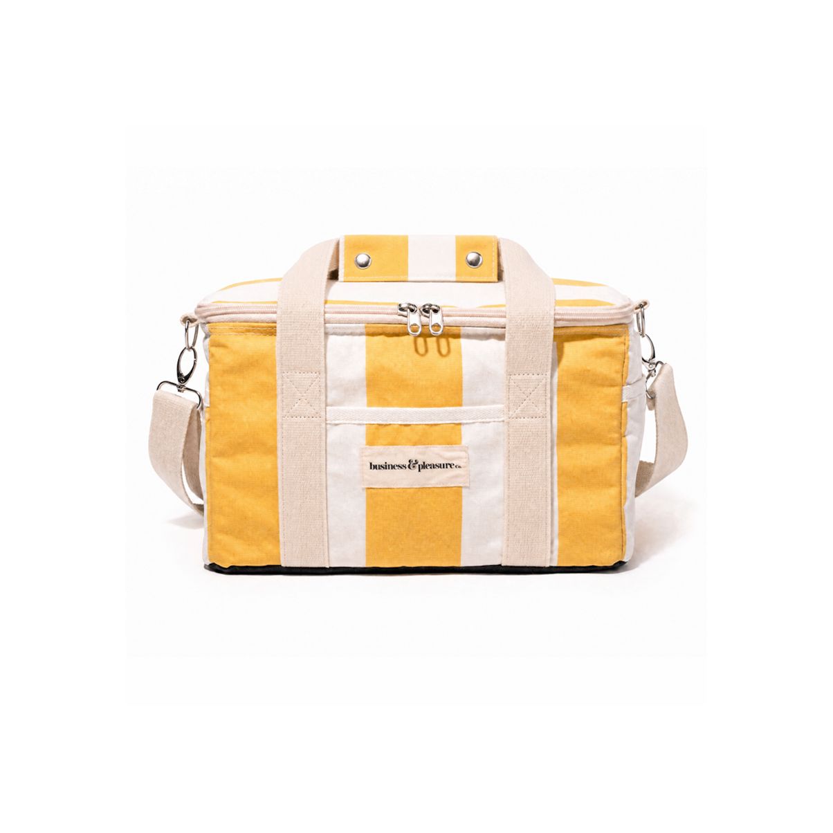The Holiday Cooler Holiday Cooler Business & Pleasure Co. Crew Mimosa Yellow Stripe 