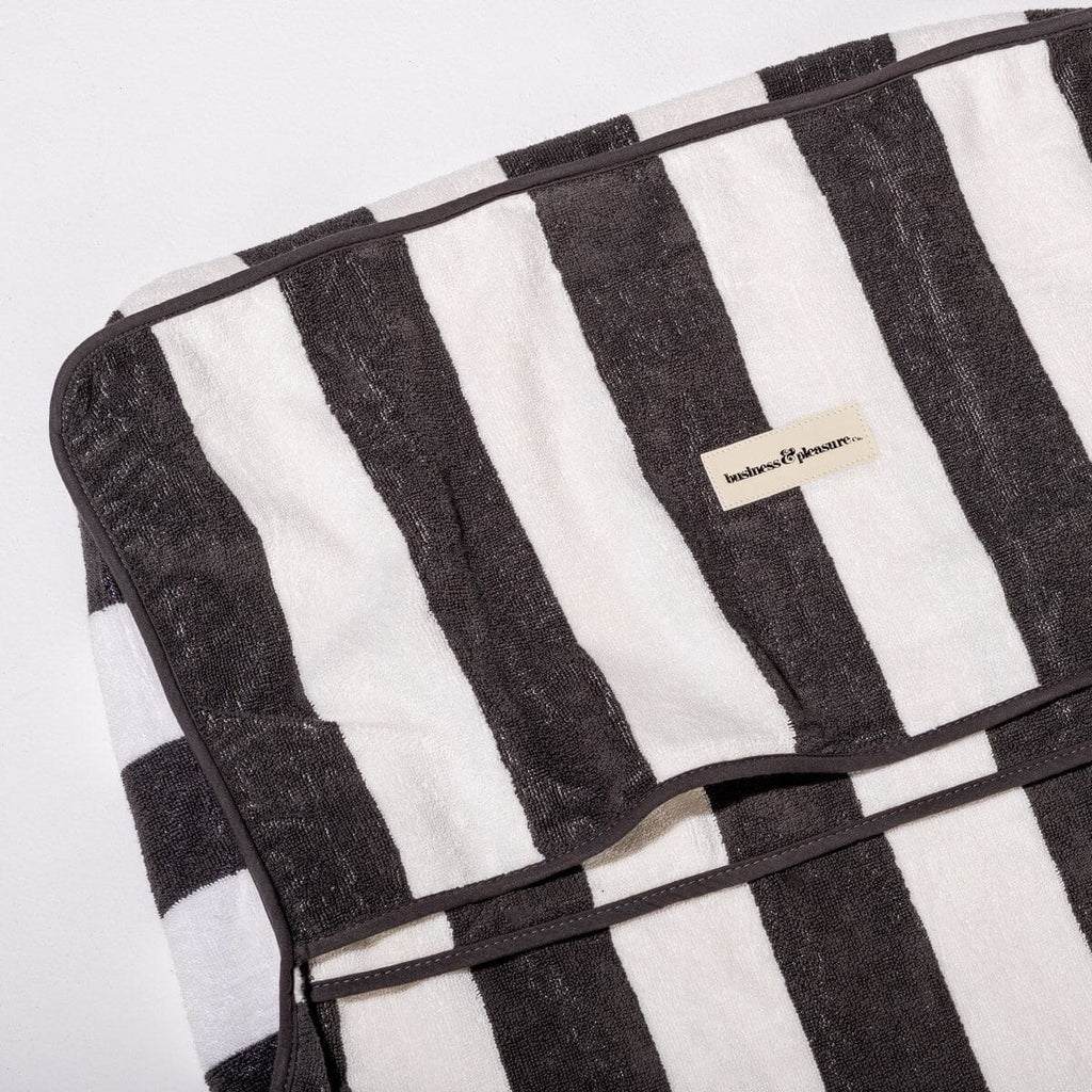 The Lounger Towel - Crew Vintage Black Stripe Lounger Towel Business & Pleasure Co. 