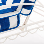 The Lounger Towel - Crew Mediterranean Blue Stripe Lounger Towel Business & Pleasure Co. 