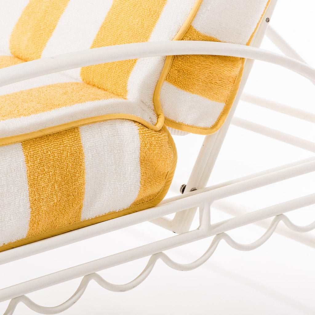The Lounger Towel - Crew Mimosa Yellow Stripe Lounger Towel Business & Pleasure Co. 