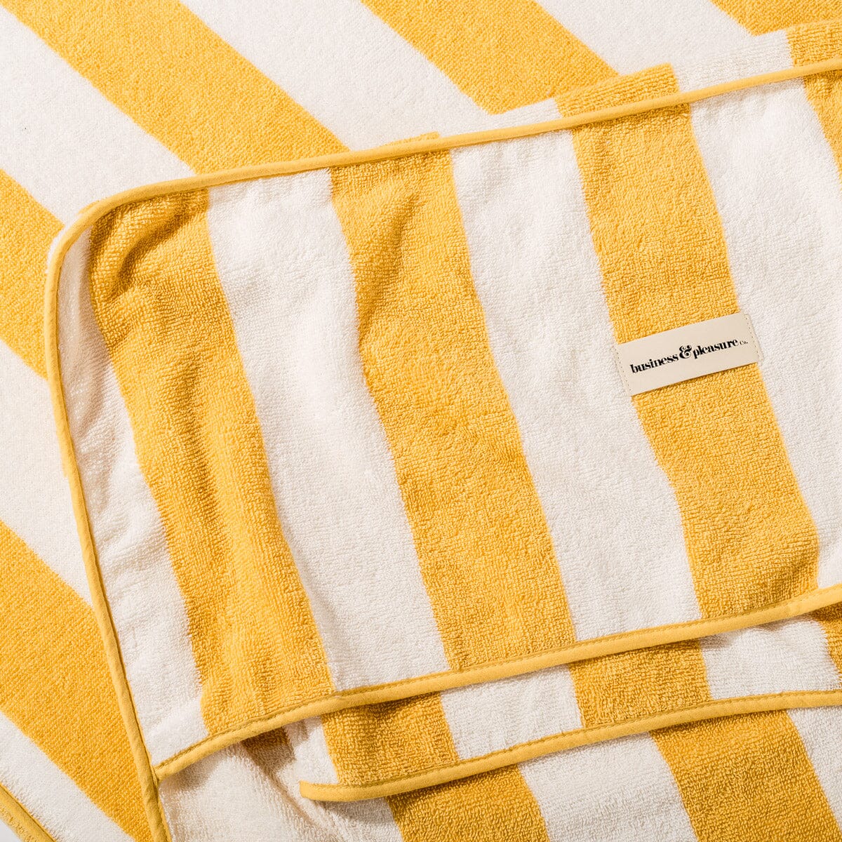 The Lounger Towel - Crew Mimosa Yellow Stripe Lounger Towel Business & Pleasure Co. 