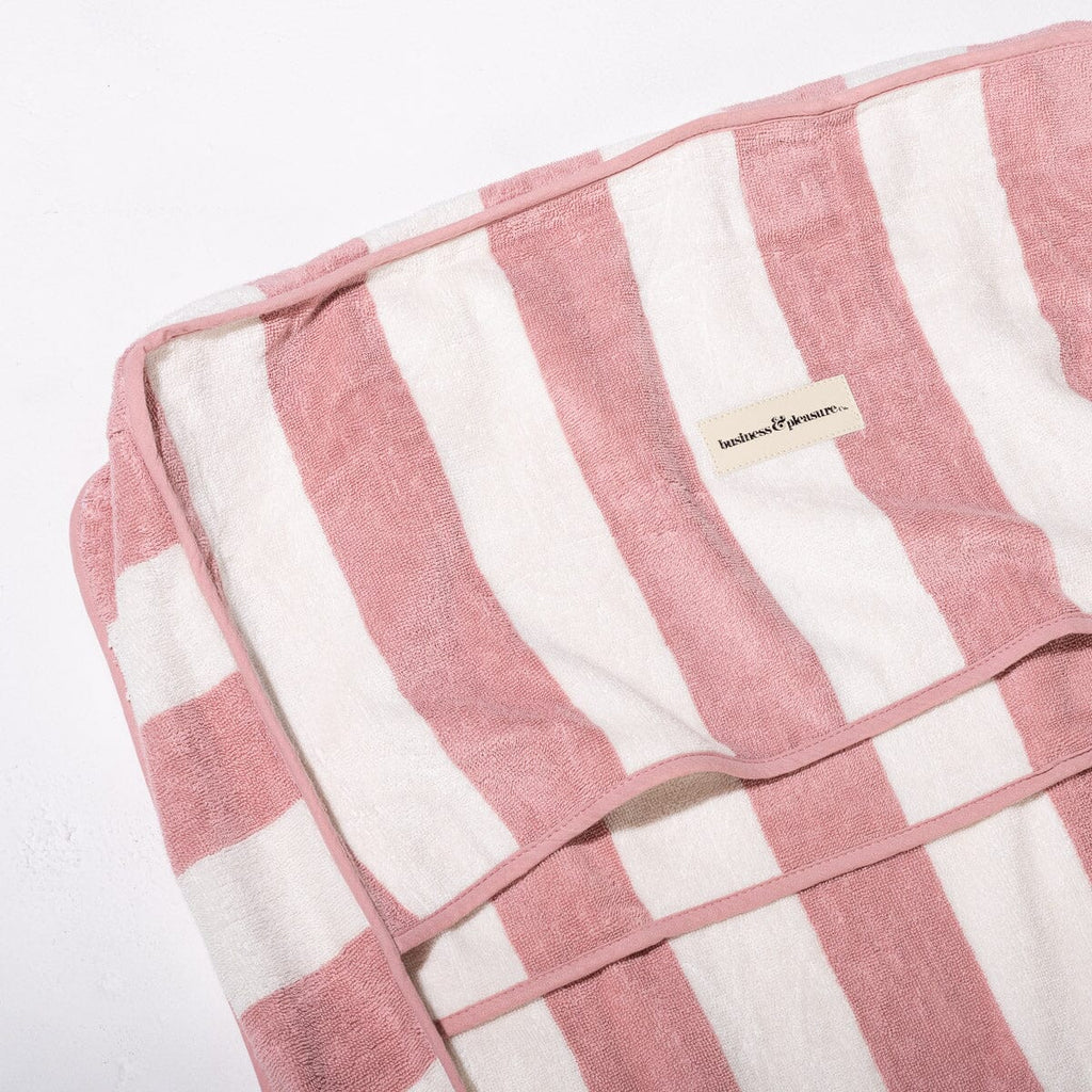 The Lounger Towel - Crew Pink Stripe Lounger Towel Business & Pleasure Co. 