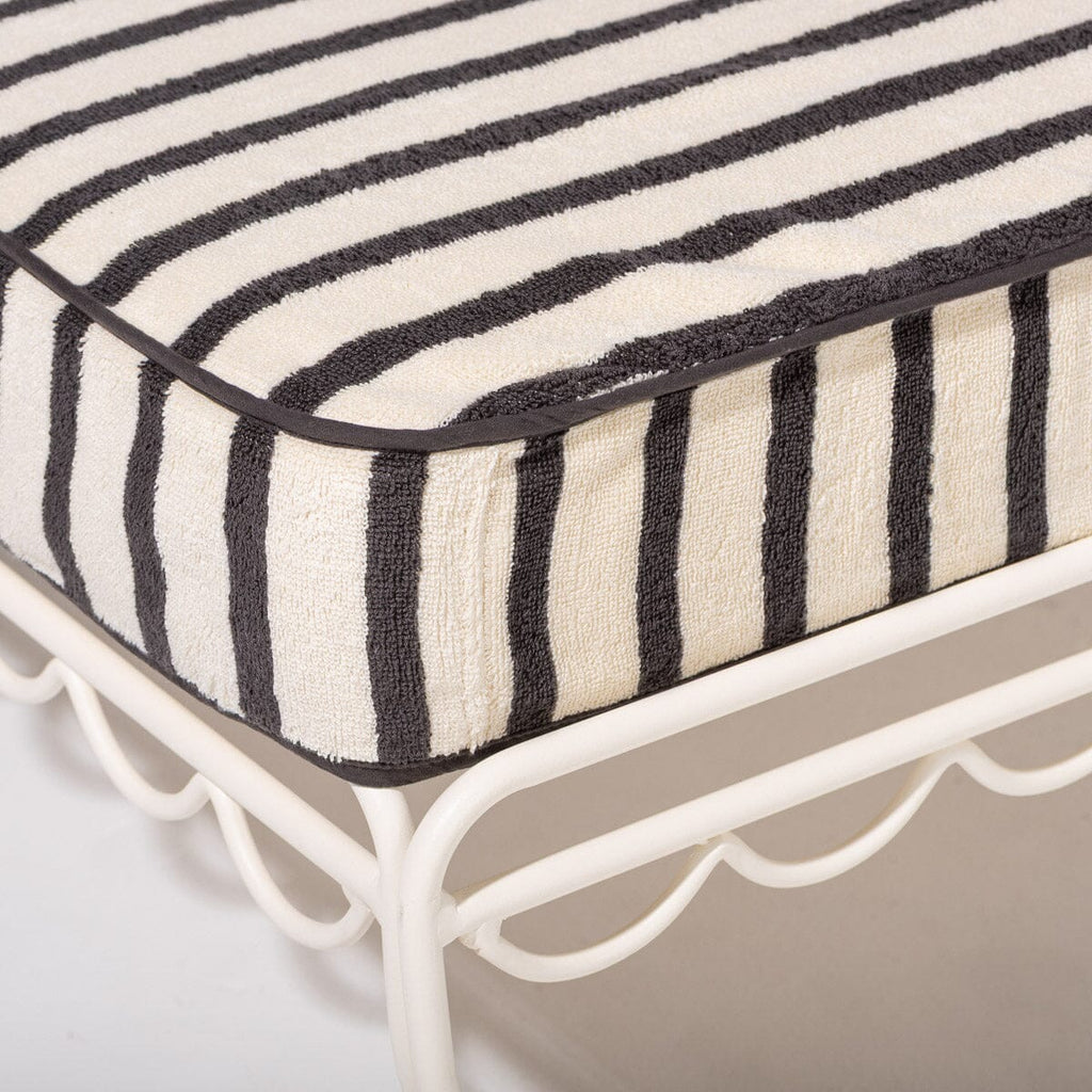 The Lounger Towel - Monaco Black Stripe Lounger Towel Business & Pleasure Co. 