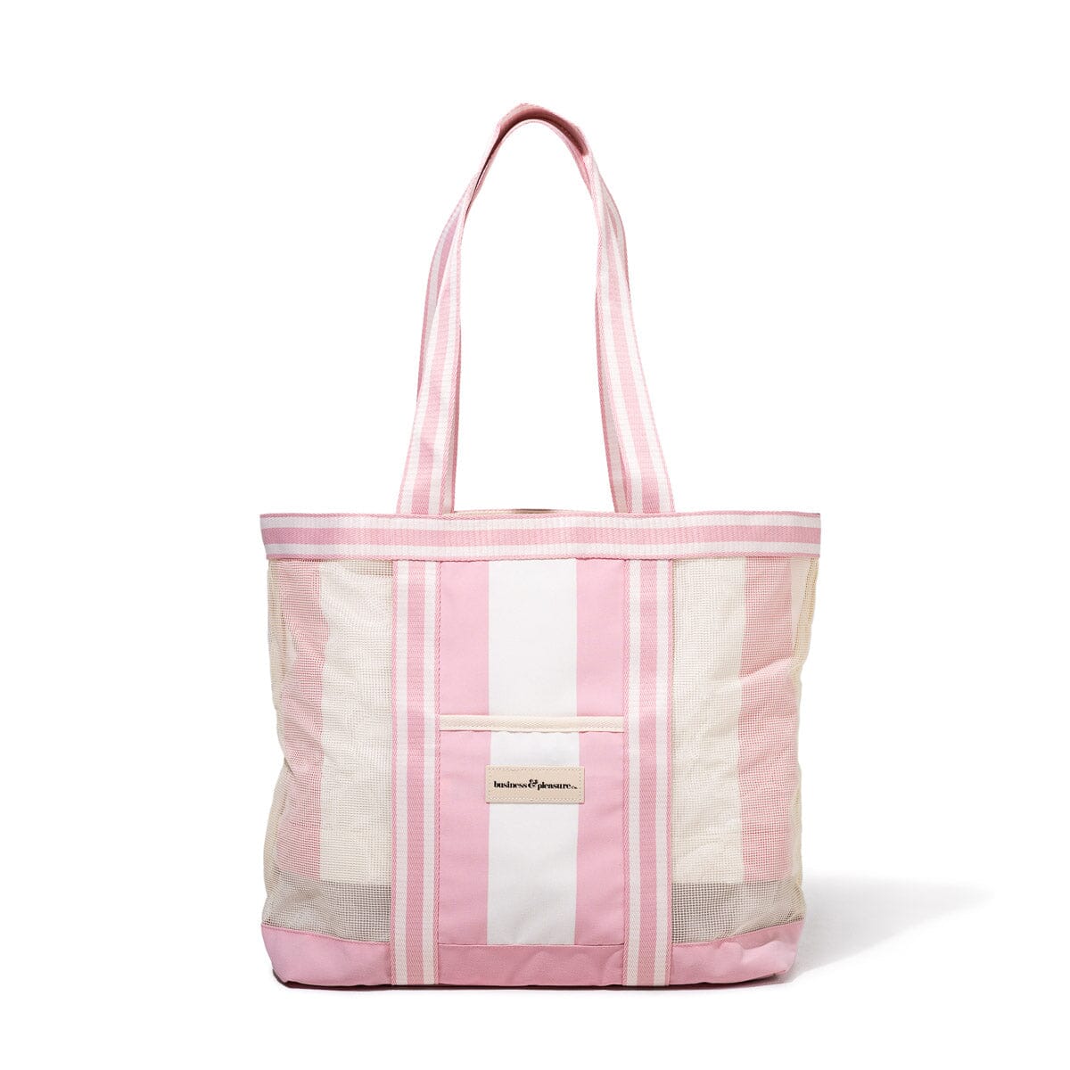 The Mesh Beach Bag Business & Pleasure Co. Crew Pink Stripe 