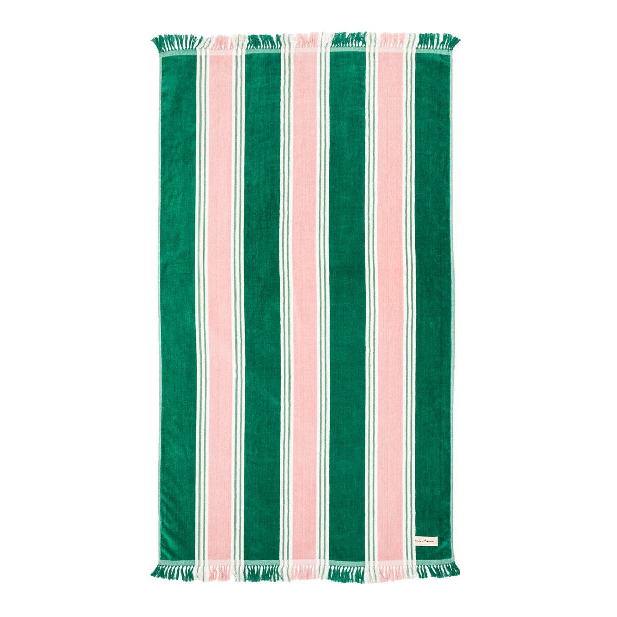 The Beach Towel - Bistro Green Stripe Beach Towel Business & Pleasure Co. 