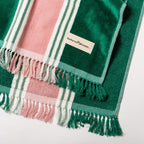 The Beach Towel - Bistro Green Stripe Beach Towel Business & Pleasure Co. 