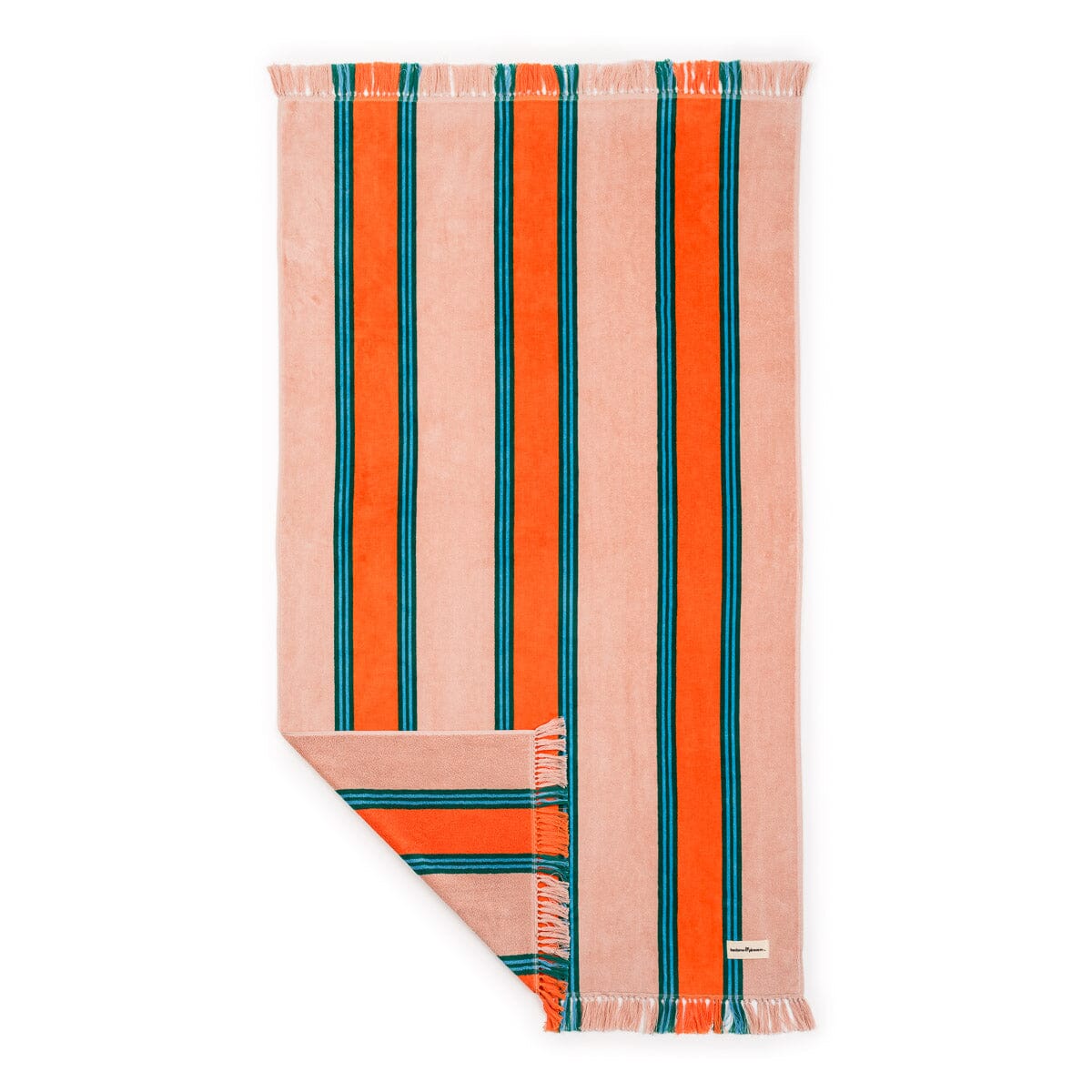 The Beach Towel - Bistro Dusty Pink Stripe Beach Towel Business & Pleasure Co 