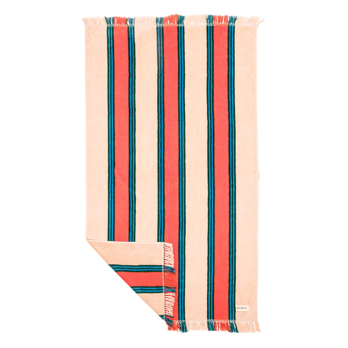 The Beach Towel - Bistro Dusty Pink Stripe Beach Towel Business & Pleasure Co 