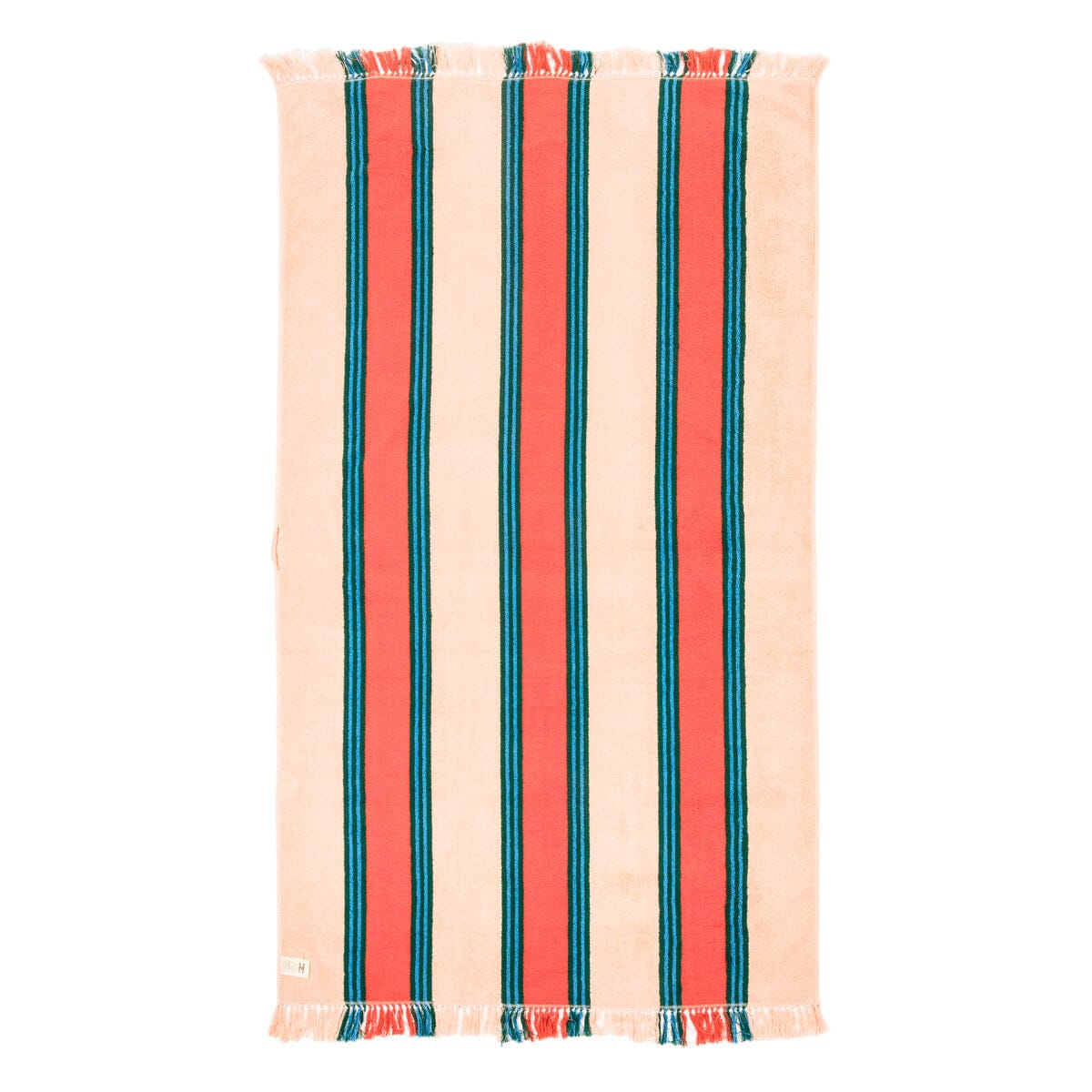 The Beach Towel - Bistro Dusty Pink Stripe Beach Towel Business & Pleasure Co 