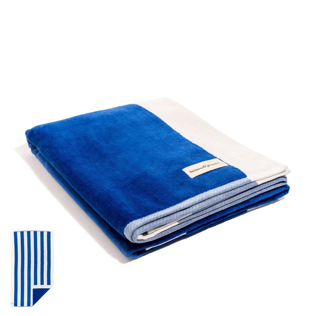 The Beach Towel - Crew Mediterranean Blue Stripe Beach Towel Business & Pleasure Co. 