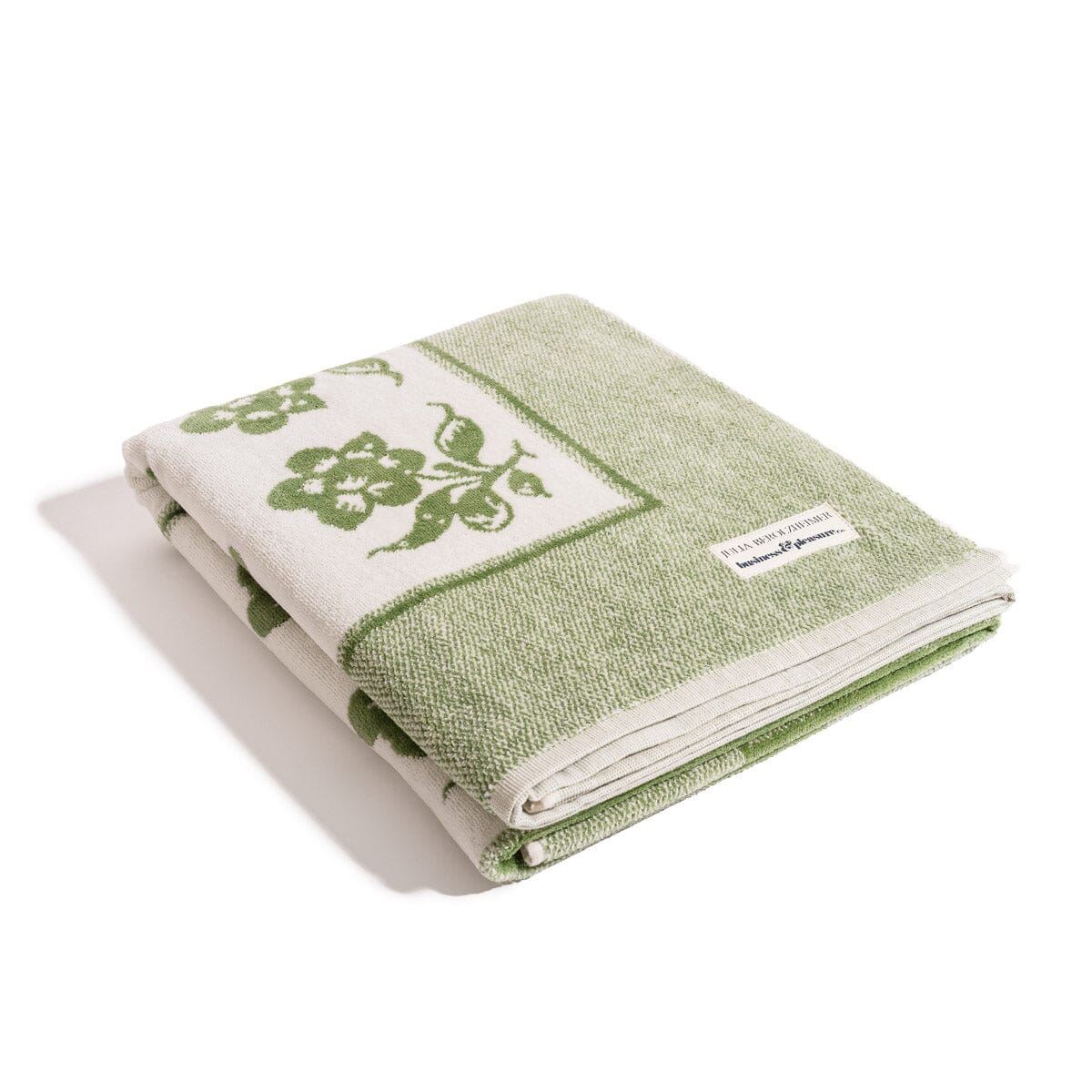 Product image of The Beach Towel x Julia Berolzheimer in Jacquard Green | Business & Pleasure Co.