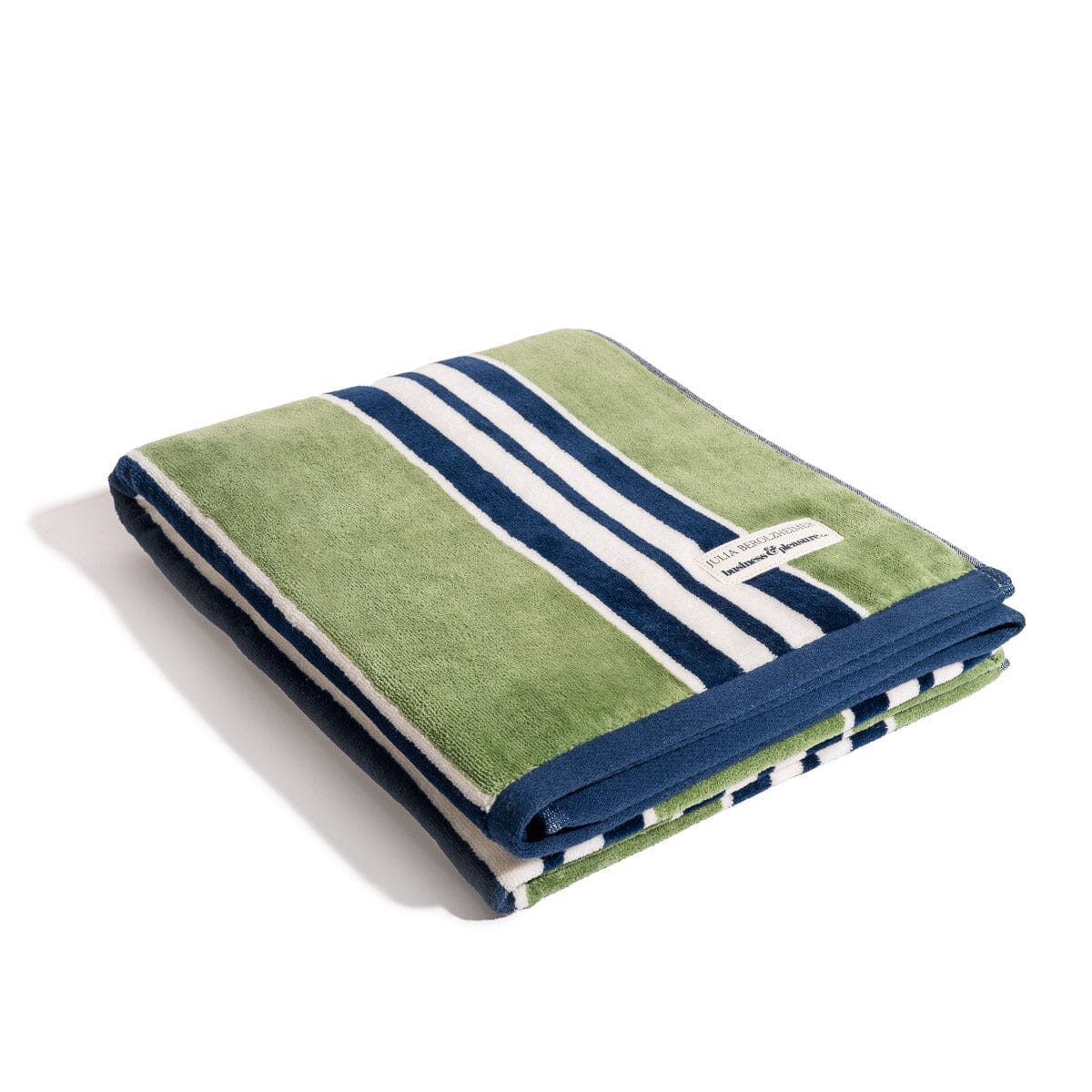 Product image of The Beach Towel x Julia Berolzheimer Green Stripes | Business & Pleasure Co.