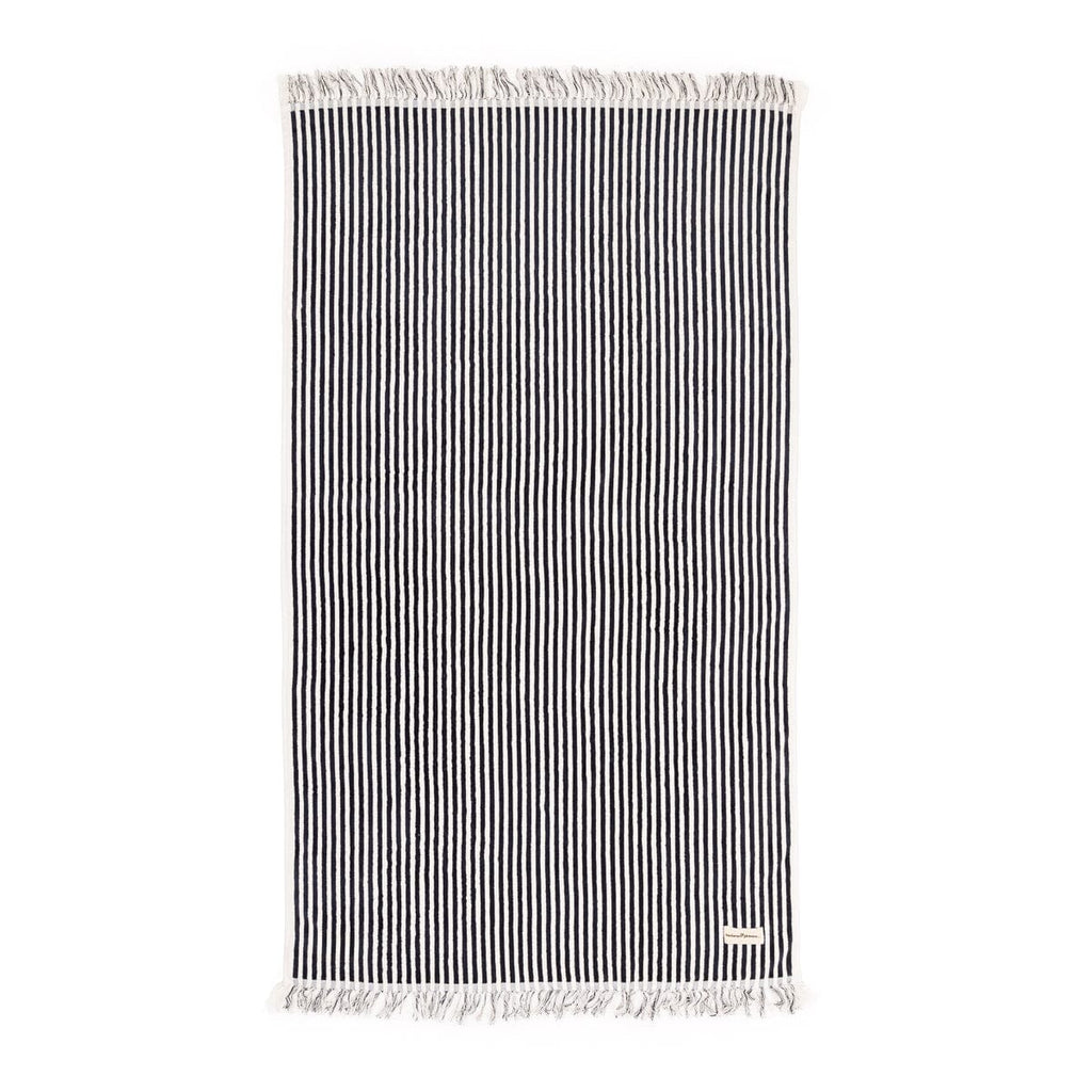 The Beach Towel - Lauren's Navy Stripe Beach Towel Business & Pleasure Co 
