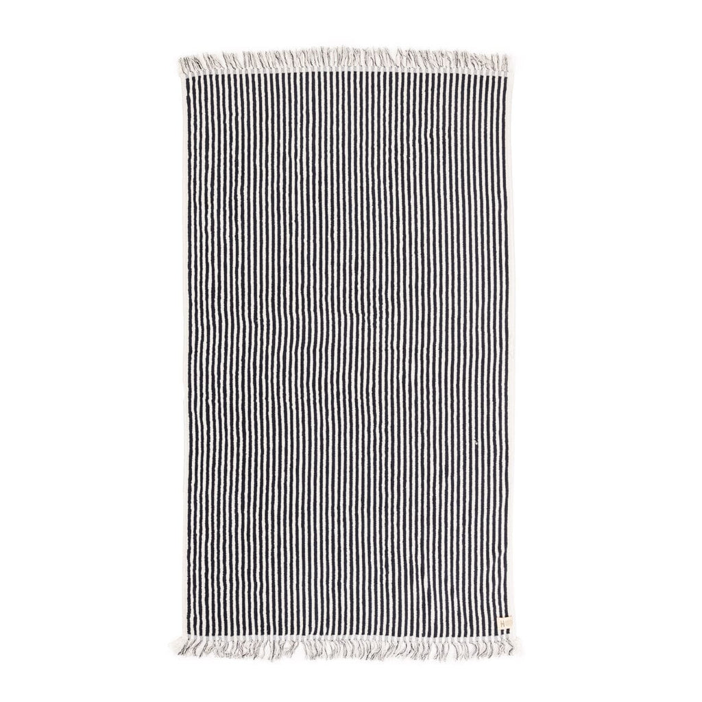 The Beach Towel - Lauren's Navy Stripe Beach Towel Business & Pleasure Co 