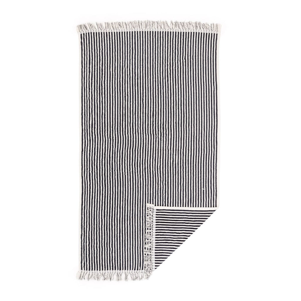 The Beach Towel - Lauren's Navy Stripe Beach Towel Business & Pleasure Co 