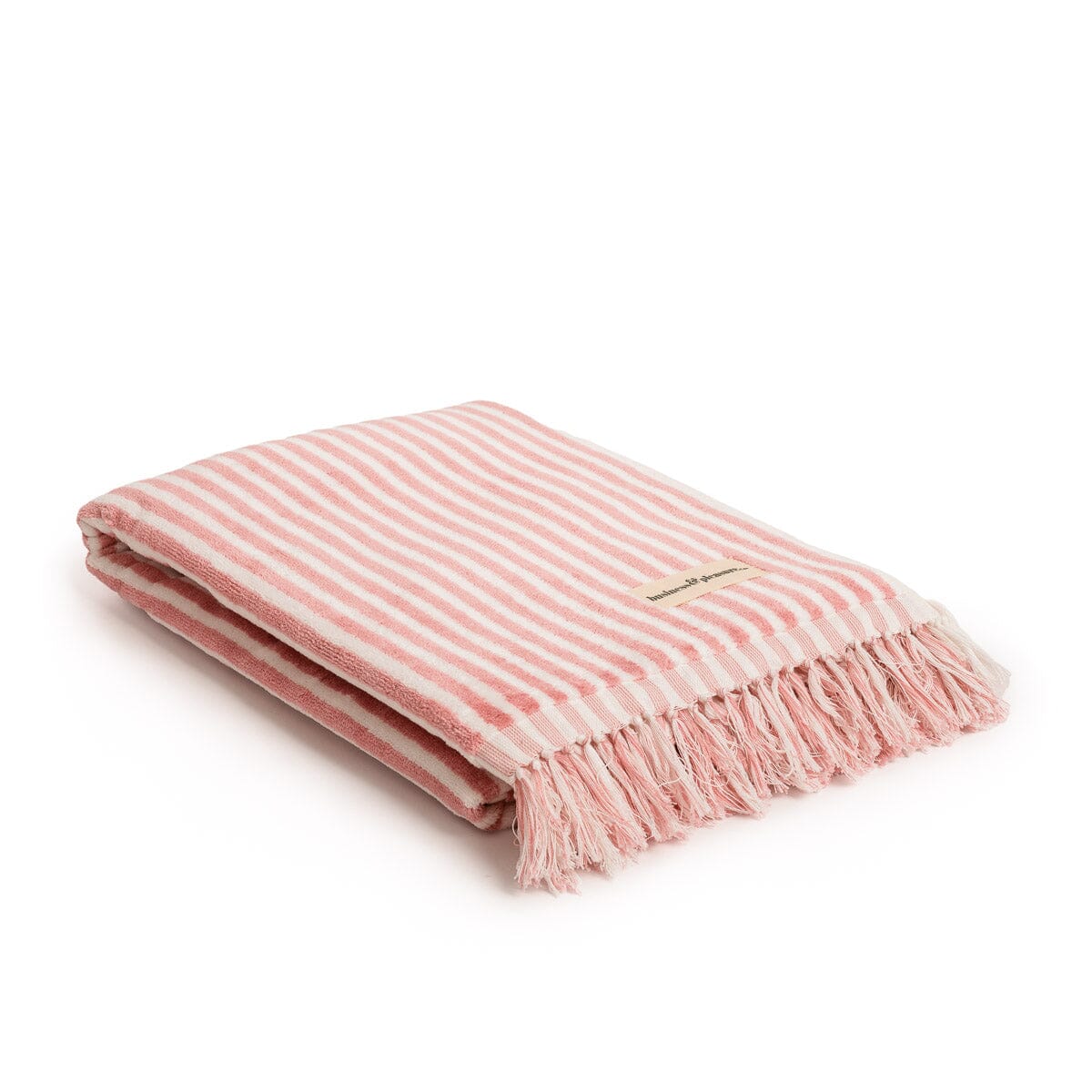 Pink striped towels sale