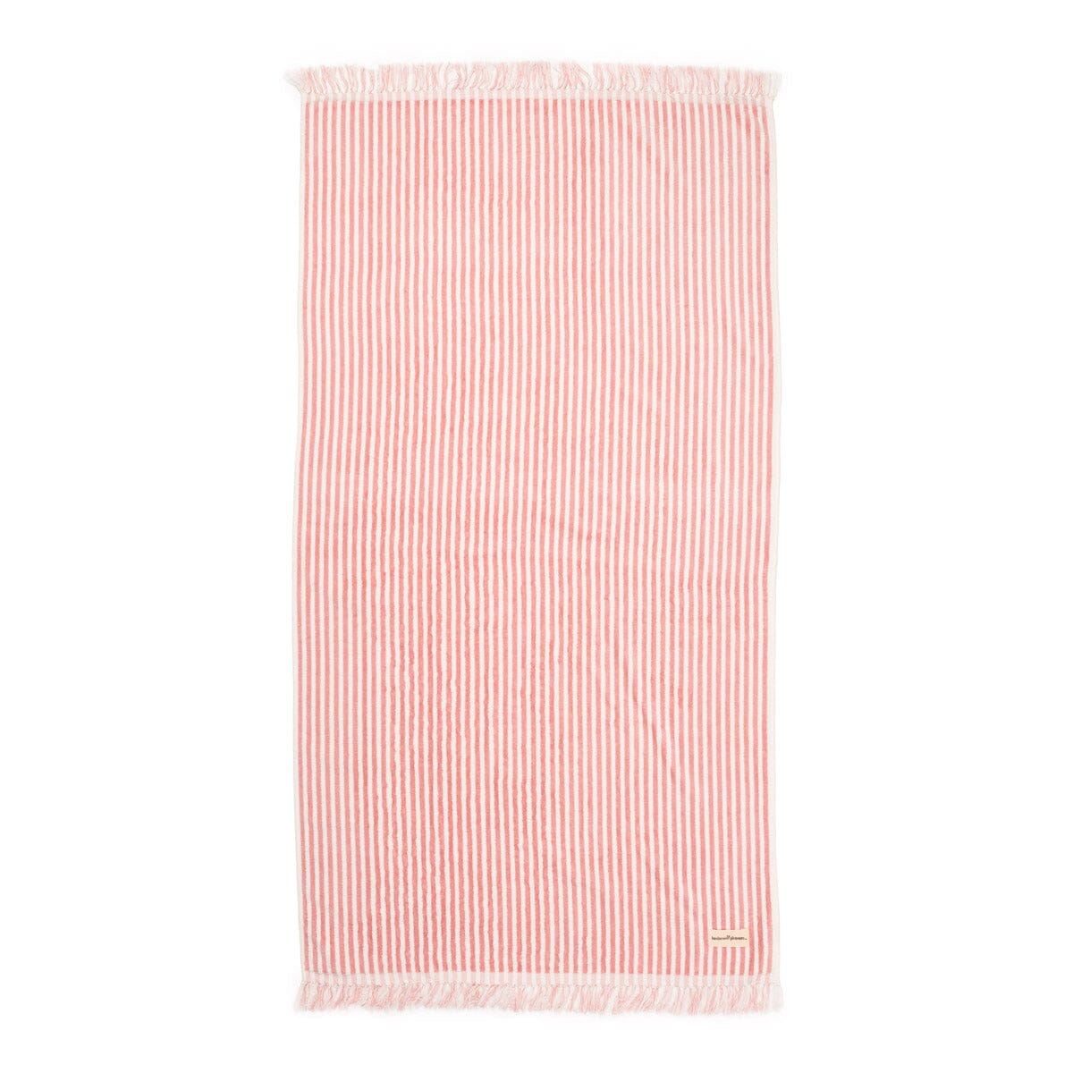 The Beach Towel - Lauren's Pink Stripe Beach Towel Business & Pleasure Co 