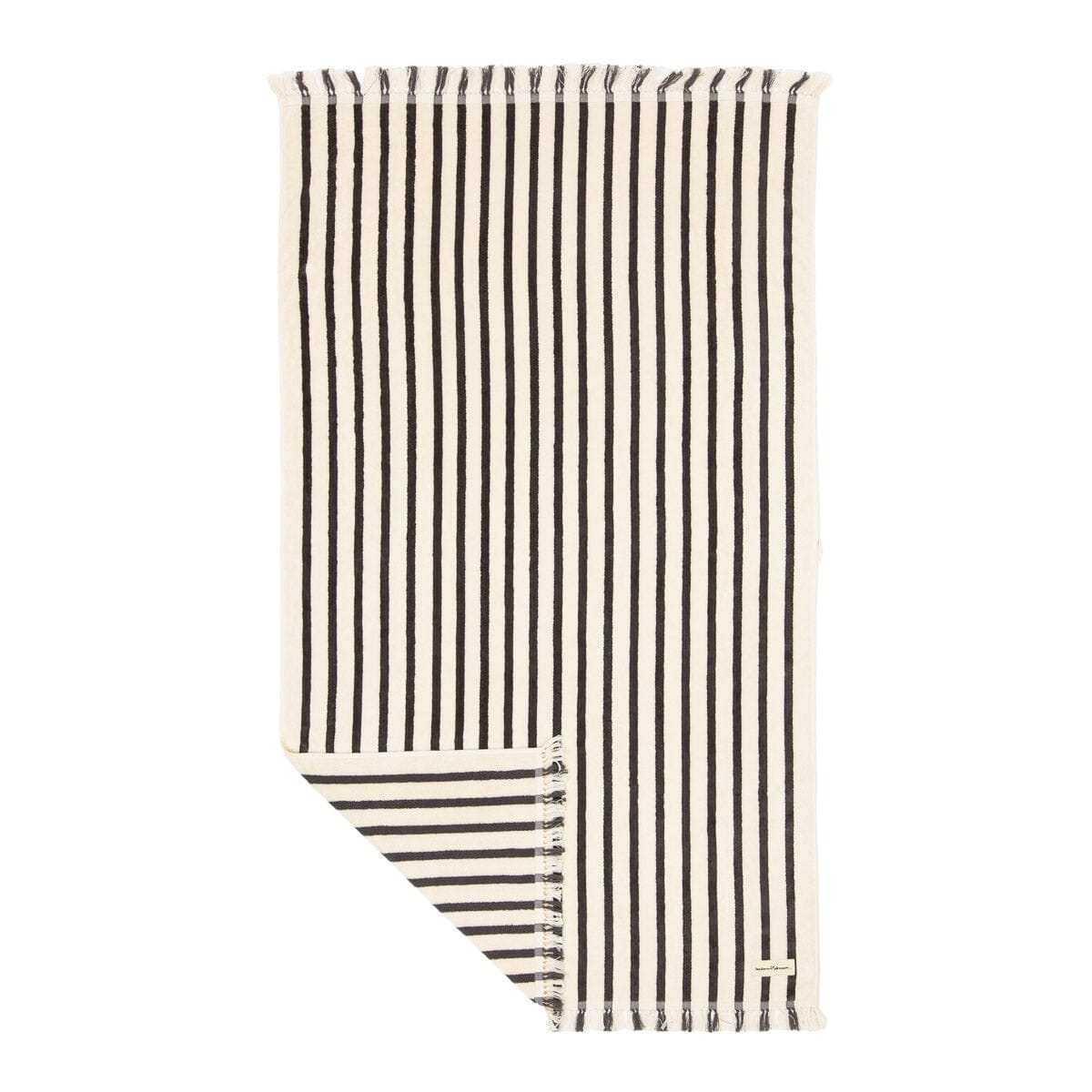 The Beach Towel - Monaco Black Stripe Beach Towel Business & Pleasure Co. 
