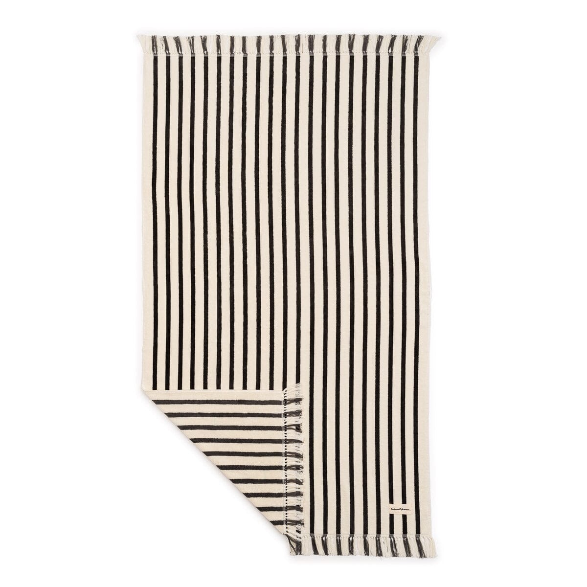 The Beach Towel - Monaco Black Stripe Beach Towel Business & Pleasure Co 