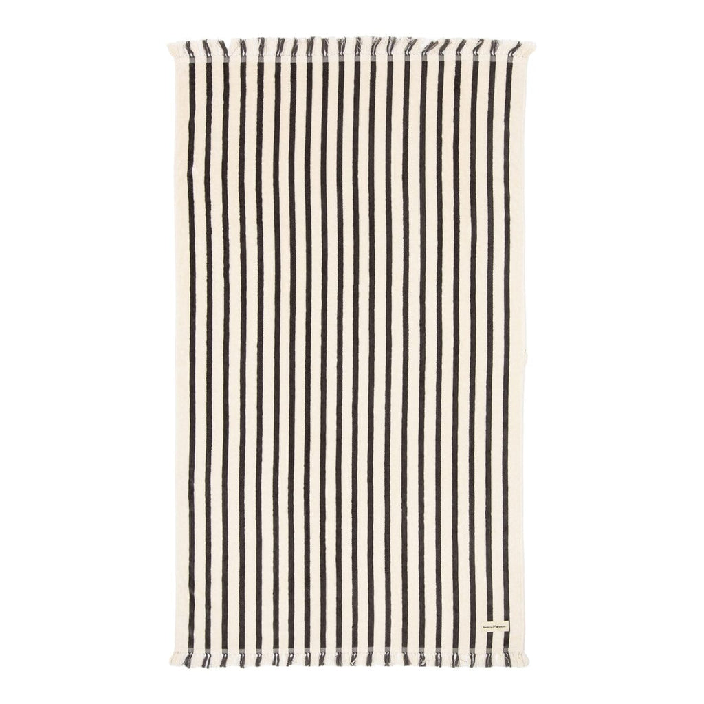 The Beach Towel - Monaco Black Stripe Beach Towel Business & Pleasure Co. 