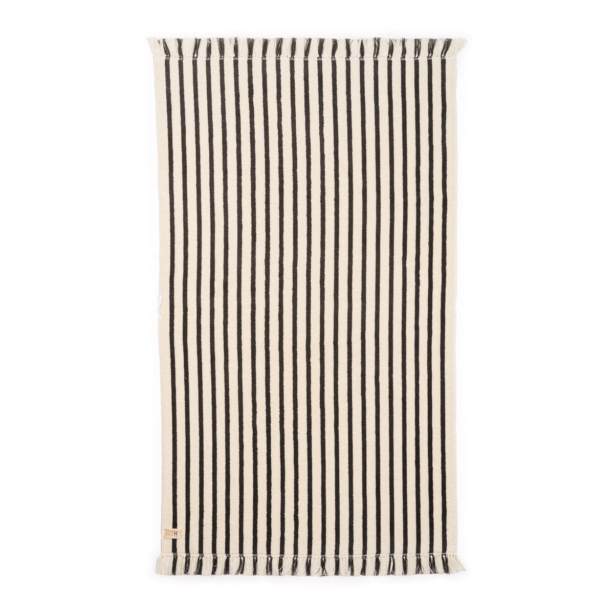 The Beach Towel - Monaco Black Stripe Beach Towel Business & Pleasure Co 