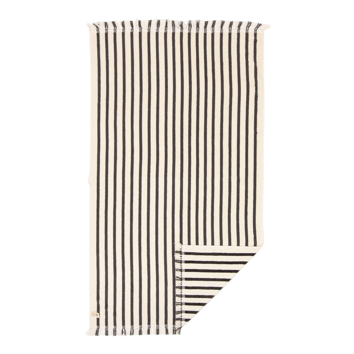 The Beach Towel - Monaco Black Stripe Beach Towel Business & Pleasure Co. 