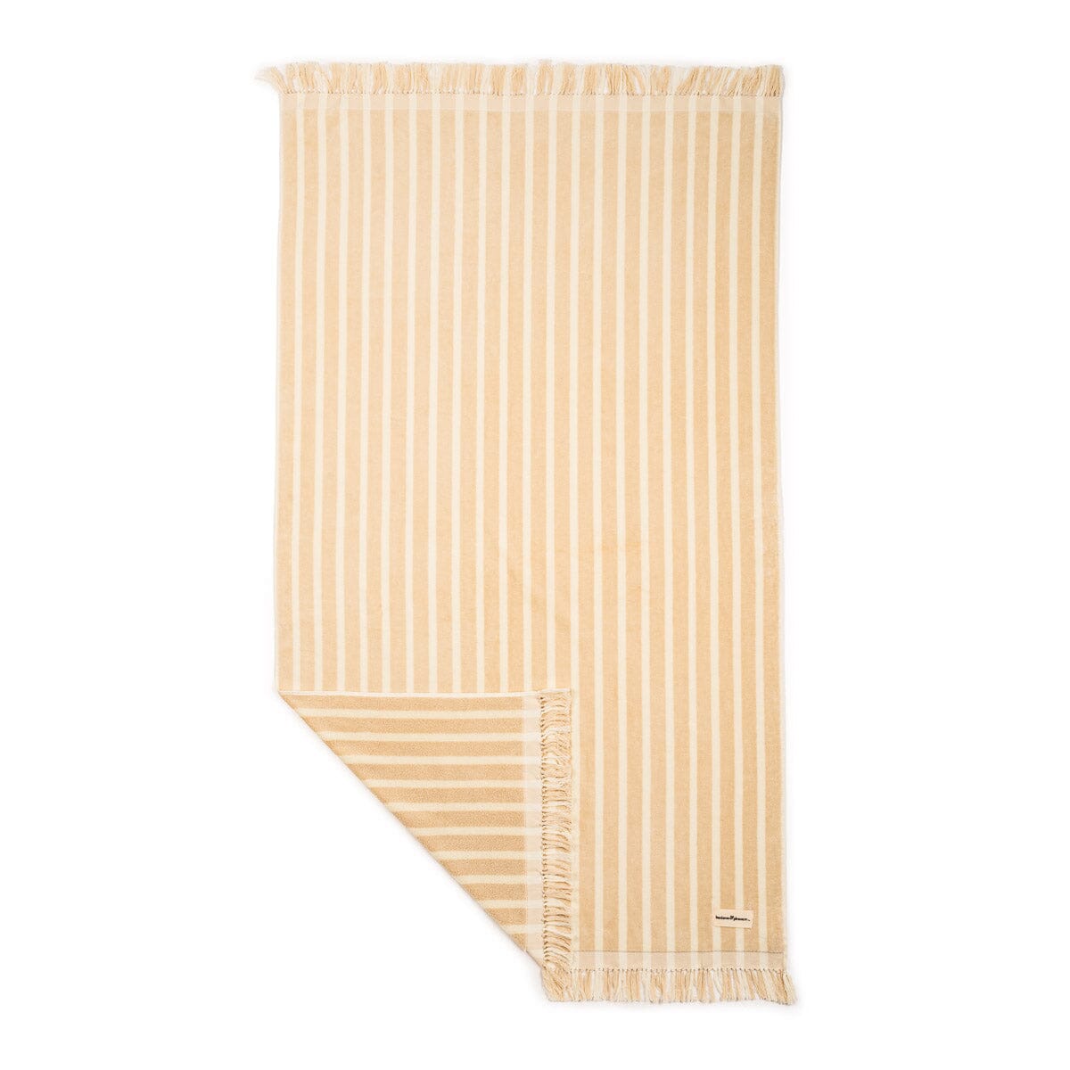 The Beach Towel - Monaco Natural Stripe Beach Towel Business & Pleasure Co 