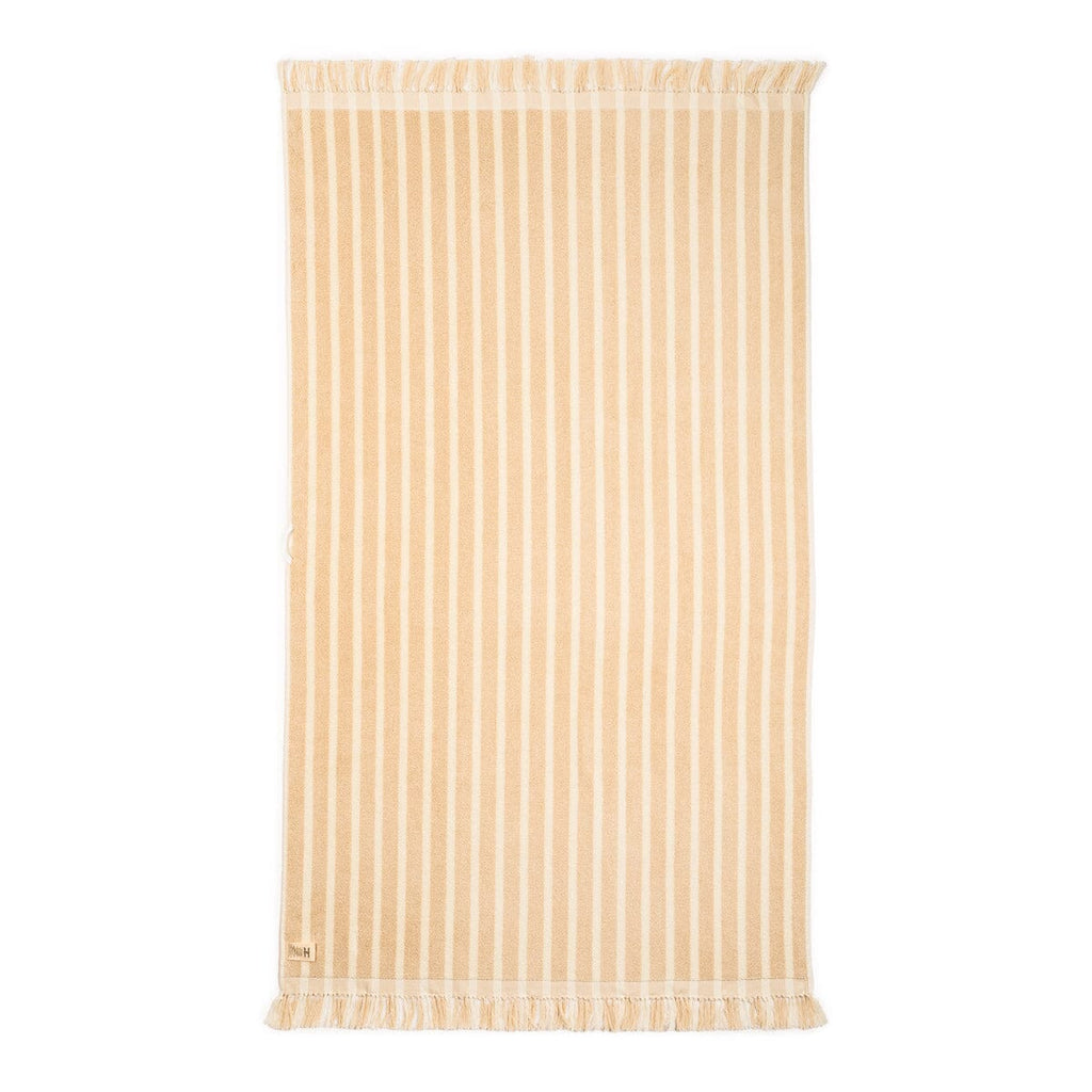 The Beach Towel - Monaco Natural Stripe Beach Towel Business & Pleasure Co 