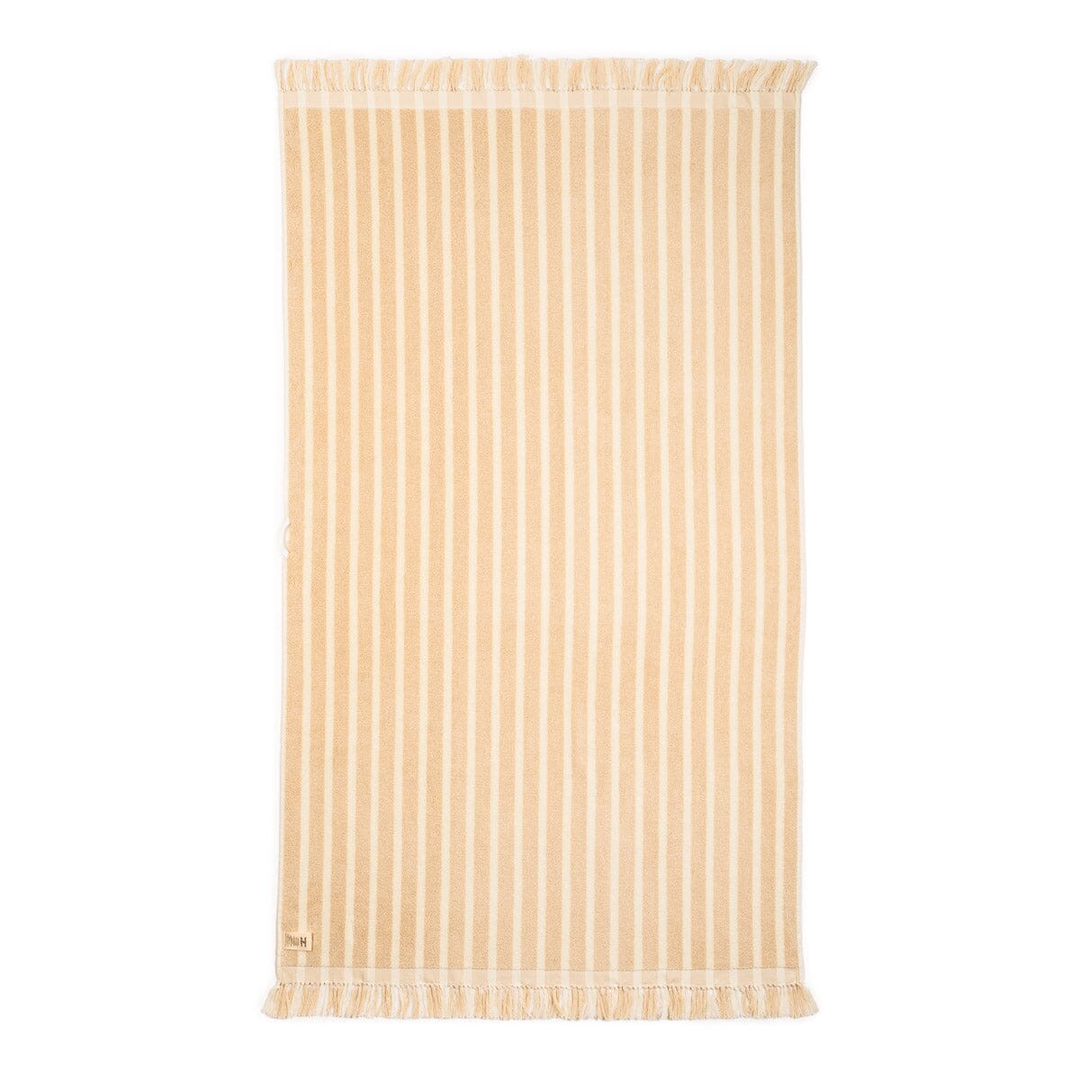 The Beach Towel - Monaco Natural Stripe Beach Towel Business & Pleasure Co 