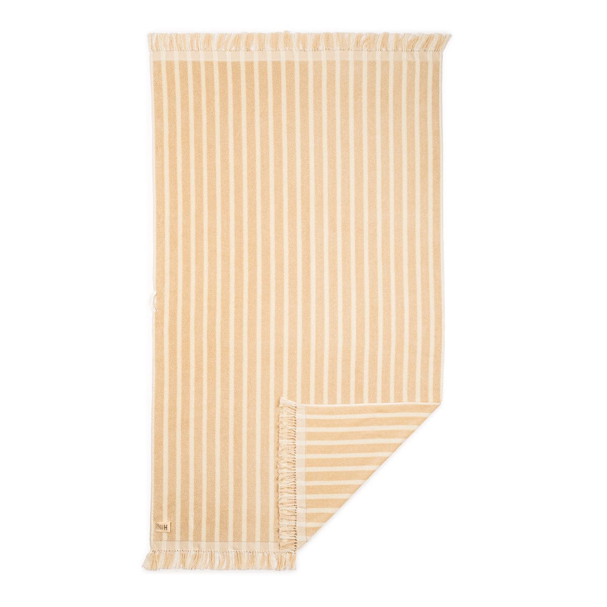 The Beach Towel - Monaco Natural Stripe Beach Towel Business & Pleasure Co 
