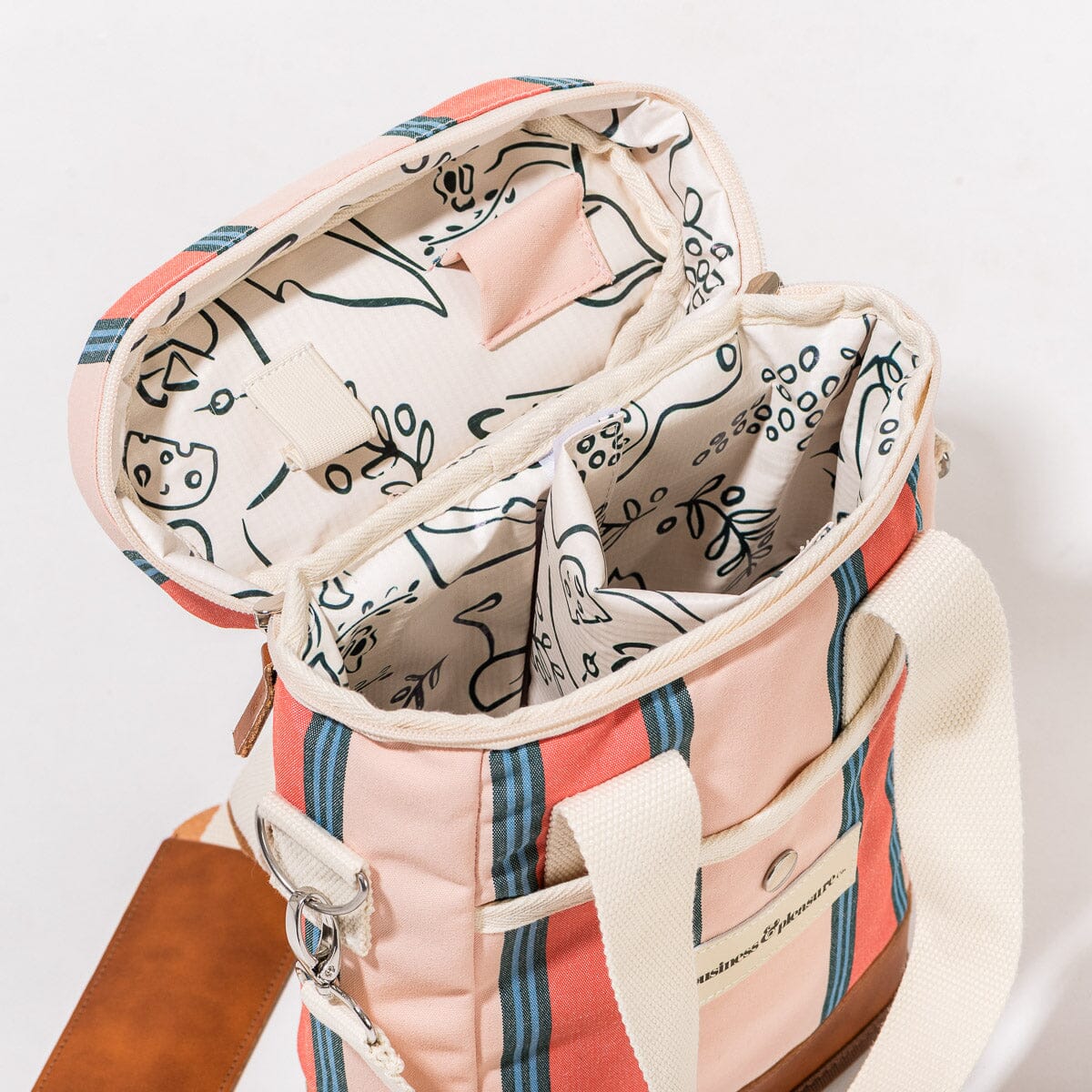 The Wine Cooler Tote Bag - Bistro Pink Wine Cooler Tote Bag Business & Pleasure Co. 