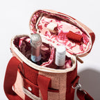 The Wine Cooler Tote Bag - Terry Terracotta Stripe Wine Cooler Tote Bag Business & Pleasure Co. 