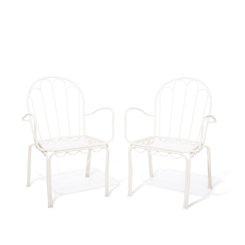 The Al Fresco Dining Chair Set - Antique White Bundle Business & Pleasure Co. 