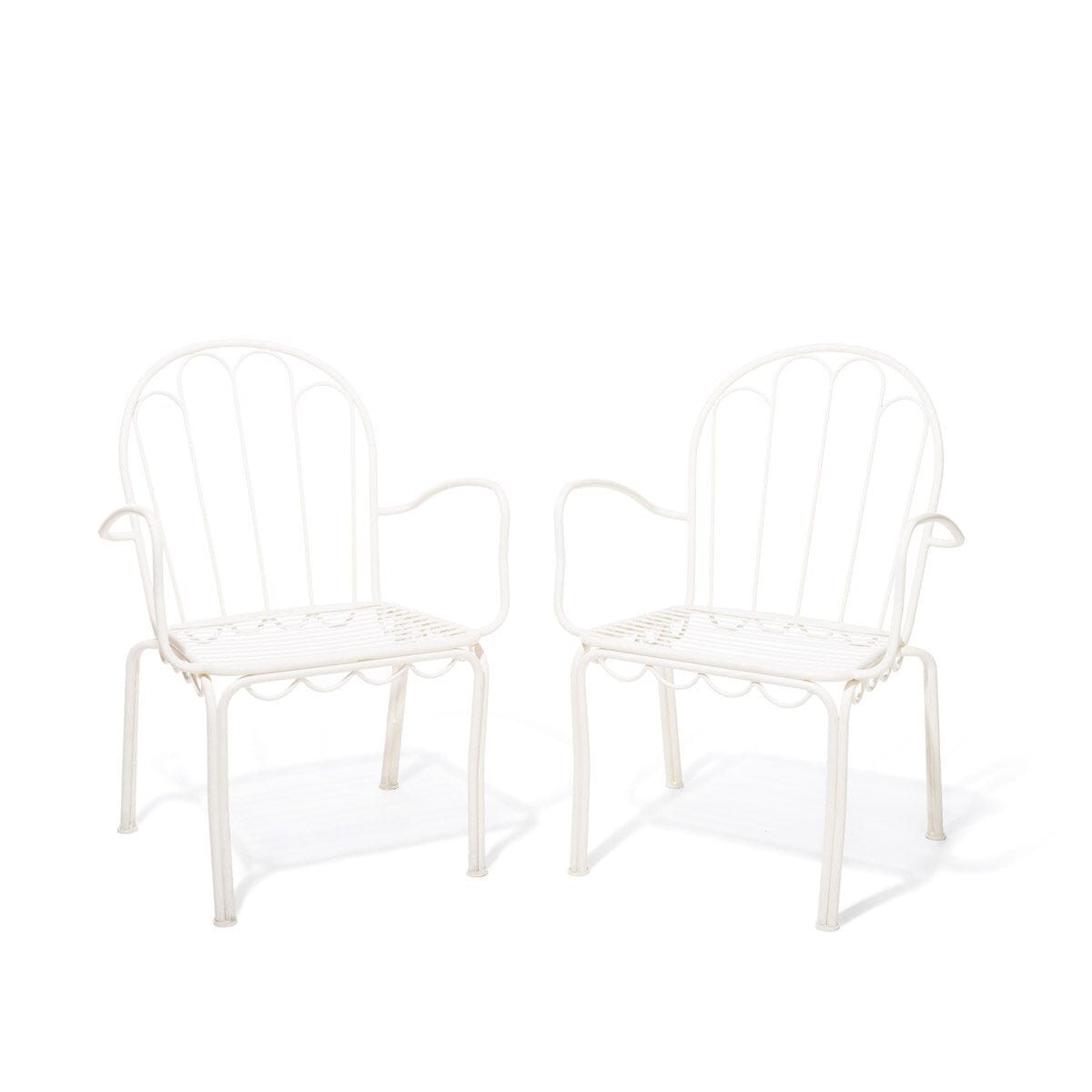 Product image of The Al Fresco Dining Chair Set - Antique White Bundle Business & Pleasure Co. 